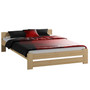 Vyvýšená masívna posteľ Euro 140x200 cm vrátane roštu Borovica