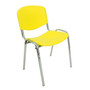 Konferenčná plastová stolička ISO CHROM Béžová - galéria #12