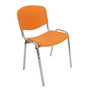 Konferenčná plastová stolička ISO CHROM Béžová - galéria #11