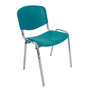 Konferenčná plastová stolička ISO CHROM Béžová - galéria #8