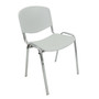 Konferenčná plastová stolička ISO CHROM Béžová - galéria #4