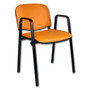 Konferenčná stolička ISO eko-koža s područkami Čierna D1 EKO - galéria #4