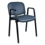 Konferenčná stolička ISO eko-koža s područkami Čierna D1 EKO - galéria #2