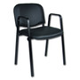 Konferenčná stolička ISO eko-koža s područkami Čierna D1 EKO