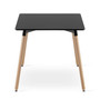 Jedálenský stôl ADRIA 120x80 cm - buk/čierna - galéria #1