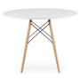 Jedálenský stôl TODI 100 cm - buk/biela - galéria #1