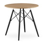 Jedálenský stôl TODI 80 cm - čierna/buk