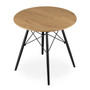 Jedálenský stôl TODI 80 cm - čierna/buk - galéria #1