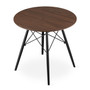 Jedálenský stôl TODI 80 cm - čierna/jaseň - galéria #1