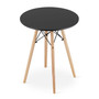 Jedálenský stôl TODI 60 cm - buk/čierna - galéria #1
