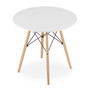 Jedálenský stôl TODI 80 cm - buk/biela - galéria #1