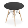 Jedálenský stôl TODI 80 cm - buk/čierna - galéria #1