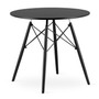 Jedálenský stôl TODI 80 cm - čierna/čierna - galéria #1