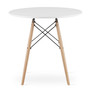 Jedálenský stôl TODI 90 cm - buk/biela - galéria #1
