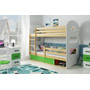Detská poschodová posteľ DOMINIK s úložným priestorom 80x160 cm - borovica Biela - galéria #4