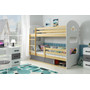 Detská poschodová posteľ DOMINIK s úložným priestorom 80x160 cm - borovica Biela - galéria #3