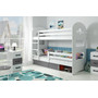 Detská poschodová posteľ DOMINIK s úložným priestorom 80x190 cm - biela Biela - galéria #1