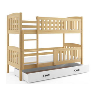 Detská poschodová posteľ KUBUS s úložným priestorom 80x190 cm - borovica