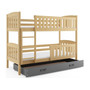 Detská poschodová posteľ KUBUS s úložným priestorom 80x190 cm - borovica - galéria #4