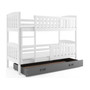 Detská poschodová posteľ KUBUS s úložným priestorom 80x190 cm - biela Biela - galéria #4