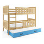Detská poschodová posteľ KUBUS s výsuvnou posteľou 90x200 cm - borovica - galéria #3