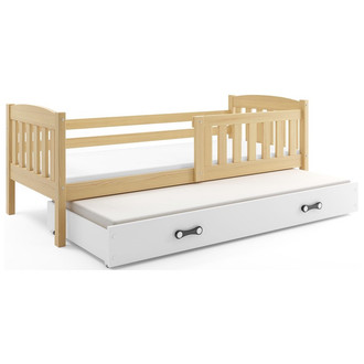 Detská posteľ KUBUS s výsuvnou posteľou 80x190 cm - borovica