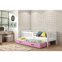 Detská posteľ KUBUS s výsuvnou posteľou 80x190 cm - biela Sivá - galéria #3