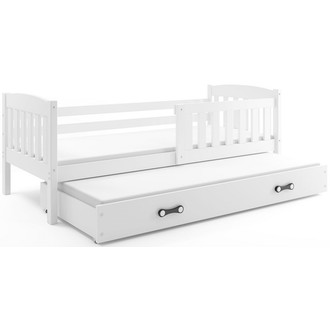 Detská posteľ KUBUS s výsuvnou posteľou 90x200 cm - biela