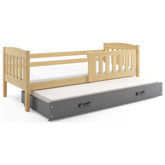 Detská posteľ KUBUS s výsuvnou posteľou 90x200 cm - borovica