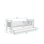 Detská posteľ KUBUS s úložným priestorom 80x160 cm - biela - galéria #1