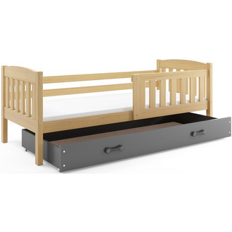 Detská posteľ KUBUS s úložným priestorom 80x160 cm - grafit