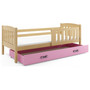 Detská posteľ KUBUS s úložným priestorom 80x190 cm - borovica Biela - galéria #2