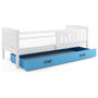 Detská posteľ KUBUS s úložným priestorom 90x200 cm - biela Modrá