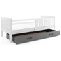 Detská posteľ KUBUS s úložným priestorom 90x200 cm - biela Sivá