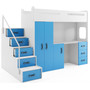 Detská poschodová posteľ MAX IV 80x200 cm - biela Modrá - galéria #3