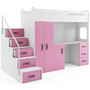 Detská poschodová posteľ MAX IV 80x200 cm - biela Ružová - galéria #2