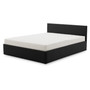 Čalúnená posteľ LEON s bonelovým matracom rozmer 160x200 cm Čierna