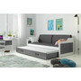 Detská posteľ alebo gauč s výsuvnou posteľou DAVID 200x90 cm Ružová Sivá - galéria #1