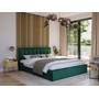 Čalúnená posteľ MOON rozmer 180x200 cm Tmavomodrá - galéria #1