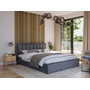 Čalúnená posteľ MOON rozmer 80x200 cm Tmavo zelená - galéria #2